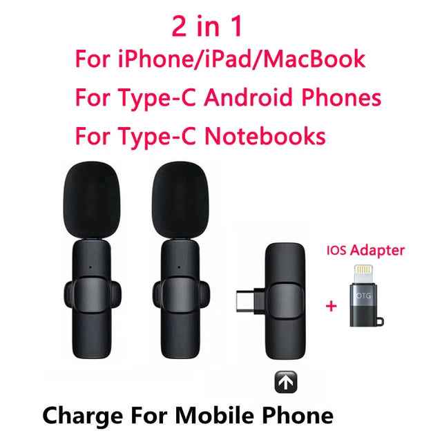 Buttonhole Wireless Lavalier Microphone for Clear AudioRecording