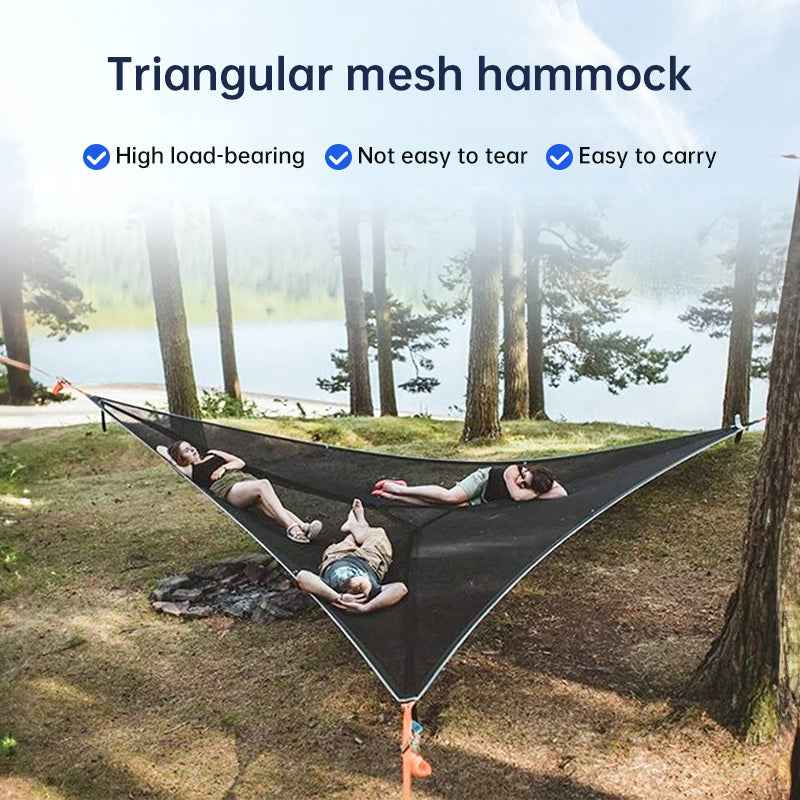 The Apex: 3-Point Heavy-Duty Suspended Mesh Hammock