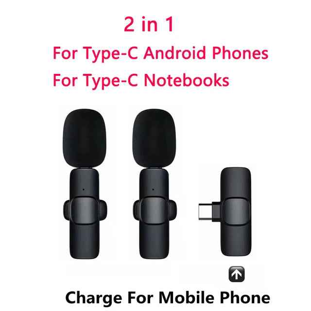 Buttonhole Wireless Lavalier Microphone for Clear AudioRecording