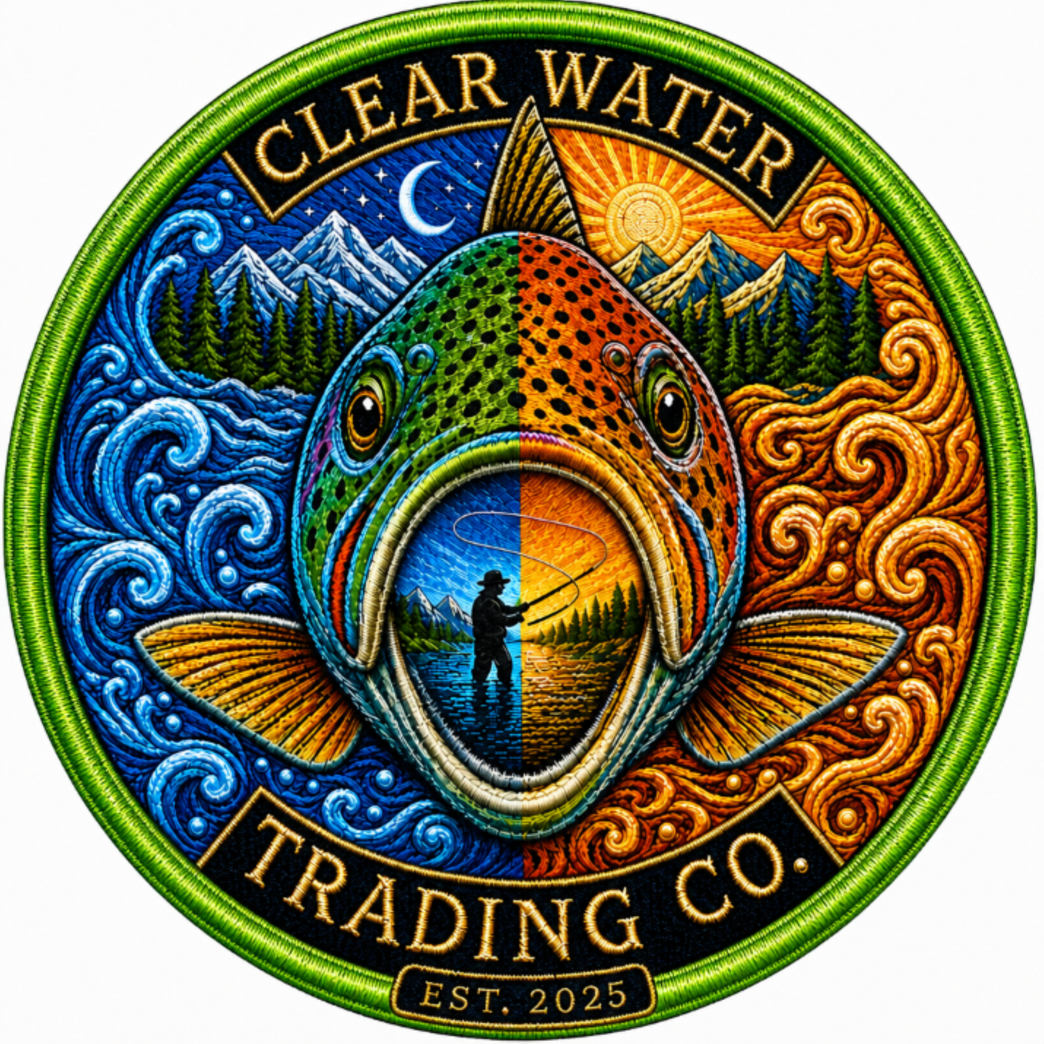 Clear Water Trading Co. — Premium Trout Badge Rope Hat