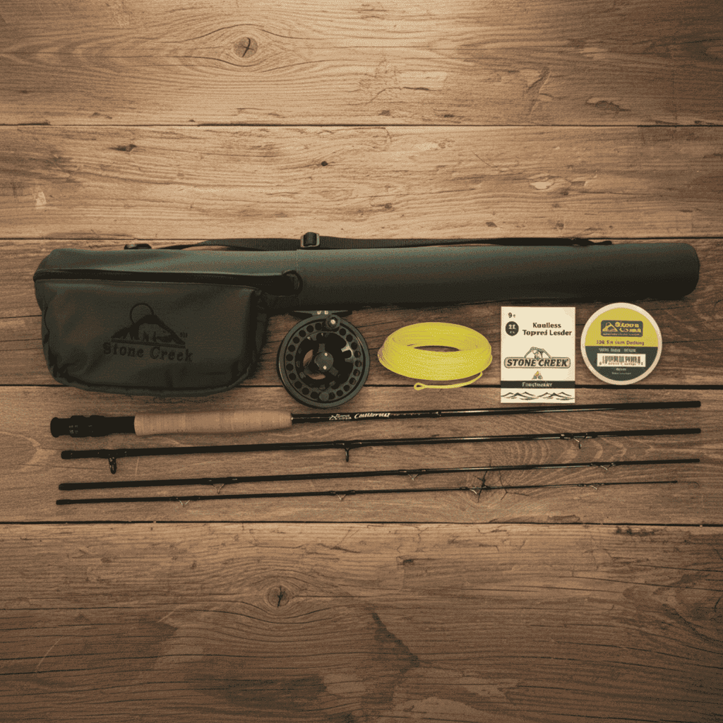 High Modulus, Graphite Fly Fishing Rod and Performance Reel Combo Outfit Setup (3wt - 6wt)