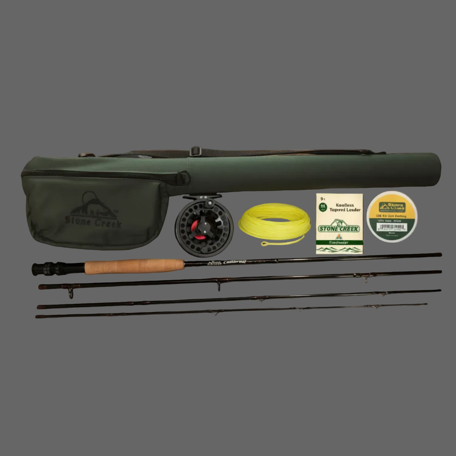 High Modulus, Graphite Fly Fishing Rod and Performance Reel Combo Outfit Setup (3wt - 6wt)
