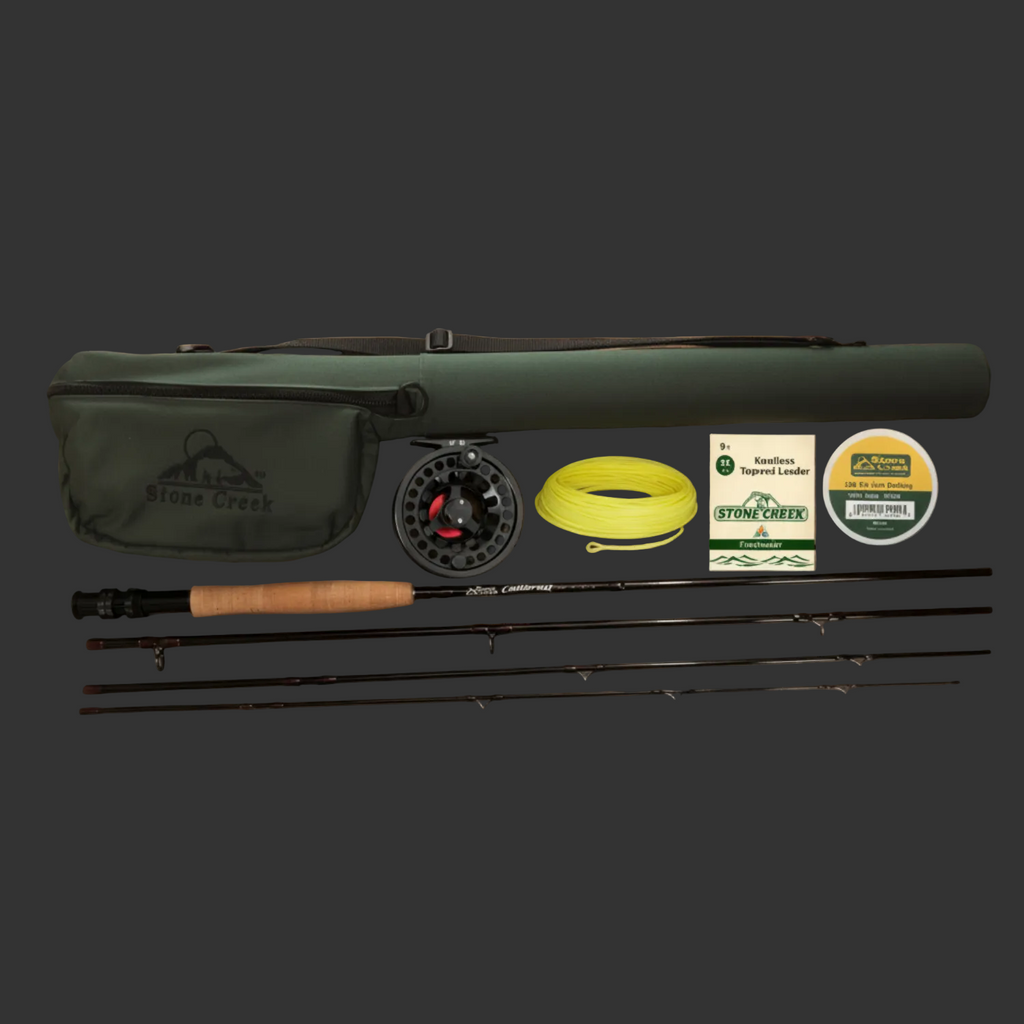 High Modulus, Graphite Fly Fishing Rod and Performance Reel Combo Outfit Setup (3wt - 6wt)