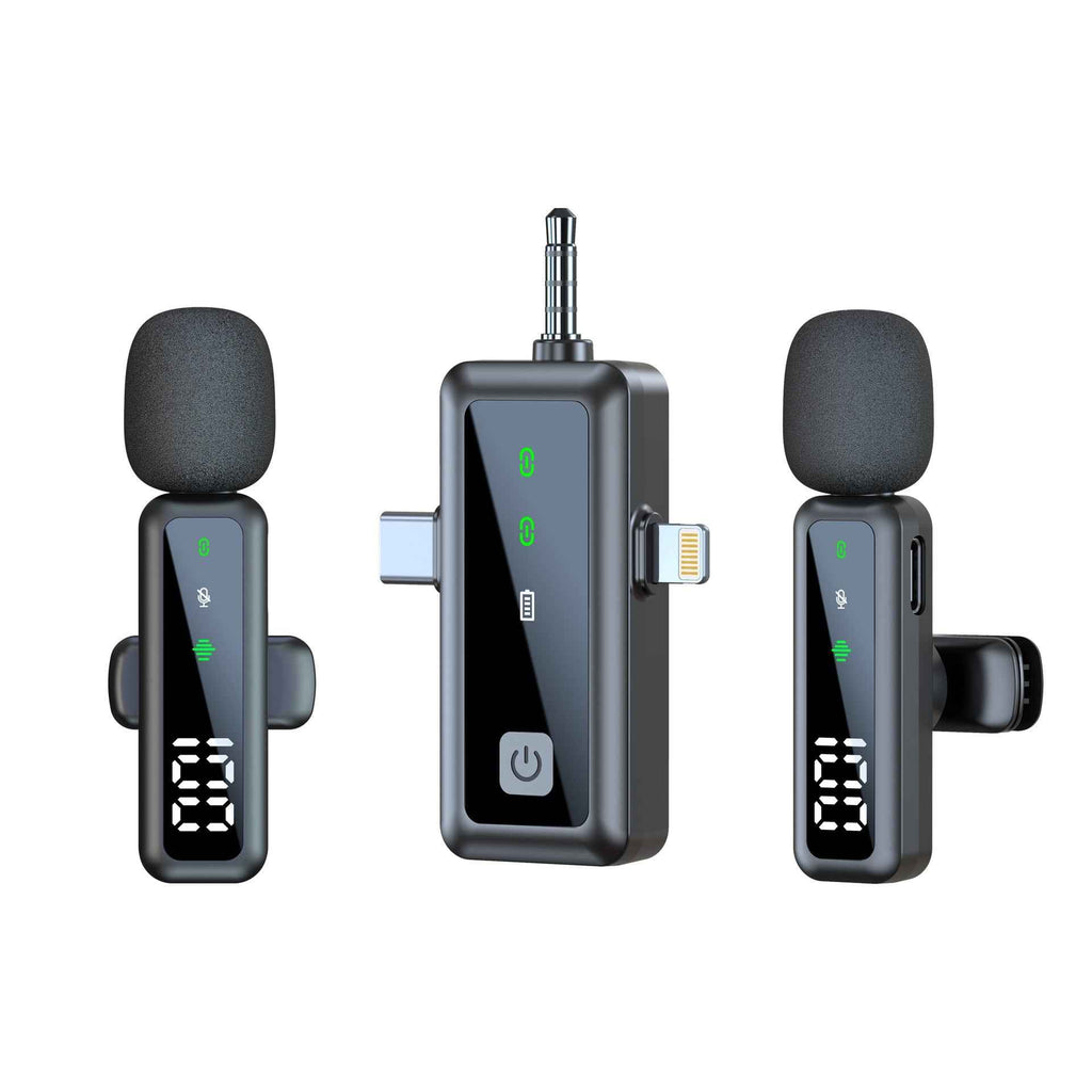 Wireless Lapel Microphone for Live Streaming - Outdoor Noise Reduction Small Microphone