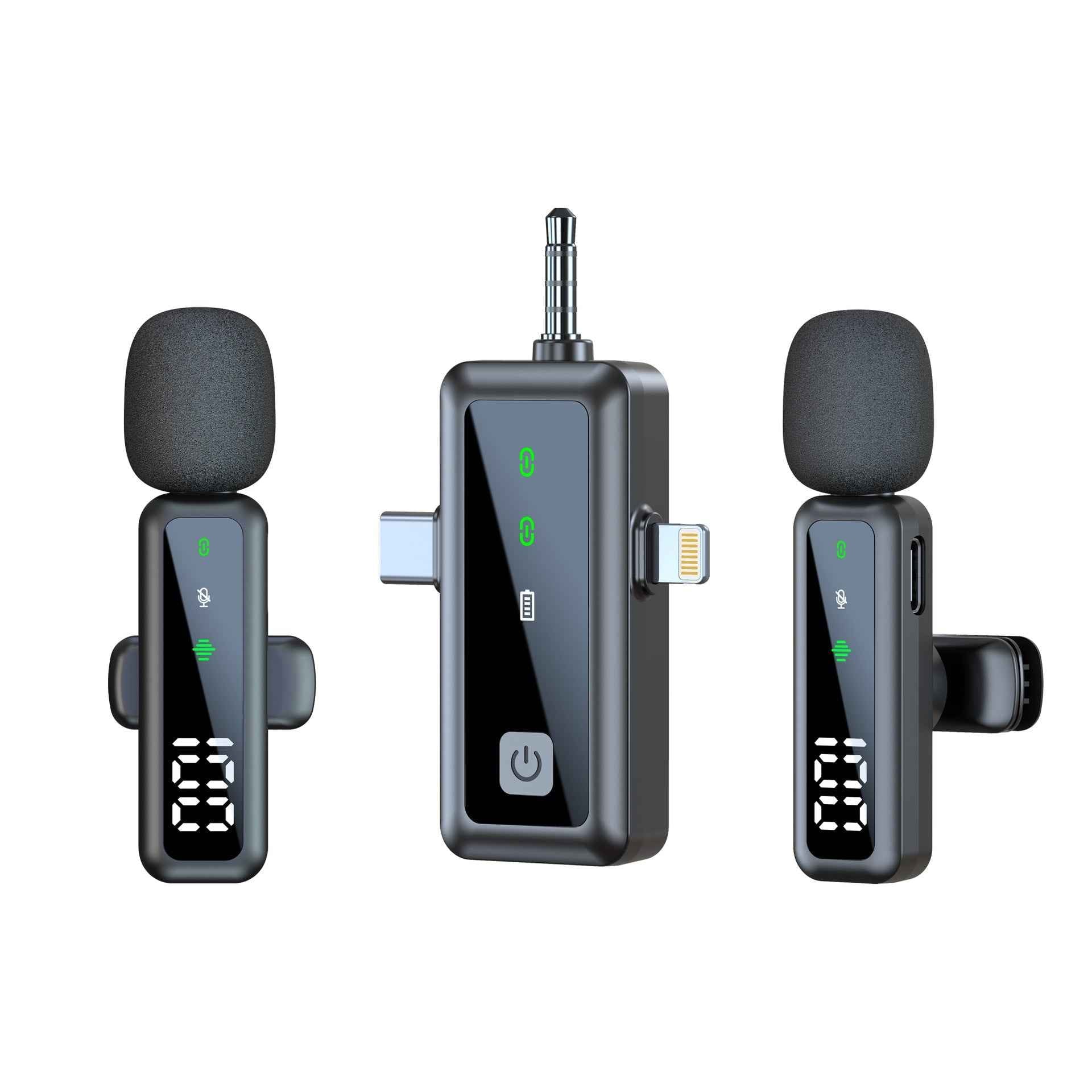 Wireless Lapel Microphone for Live Streaming - Outdoor Noise Reduction Small Microphone