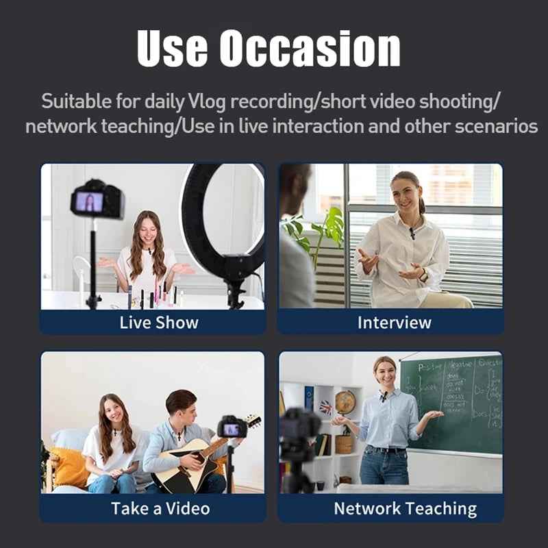 Buttonhole Wireless Lavalier Microphone for Clear AudioRecording