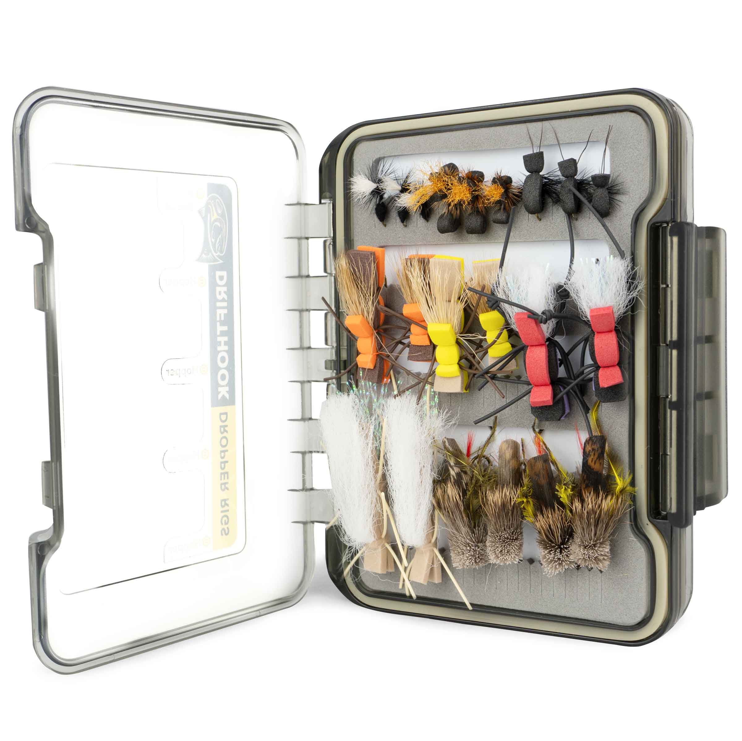 arrangement of artificial flies for fly fishing