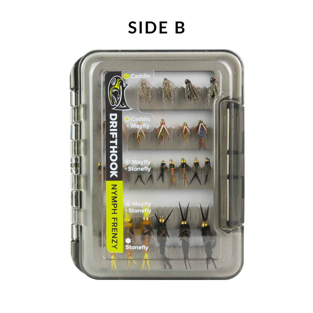 a collection of artificial flies for fly fishing