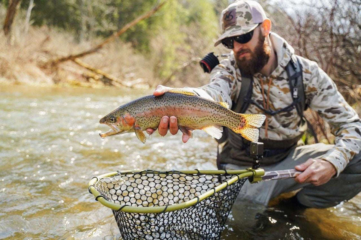 Catch Cam Wading Creek Net - Trout Fishing Landing Net