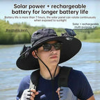 The Sol-Breeze: Dual-Fan Tactical Safari Hat