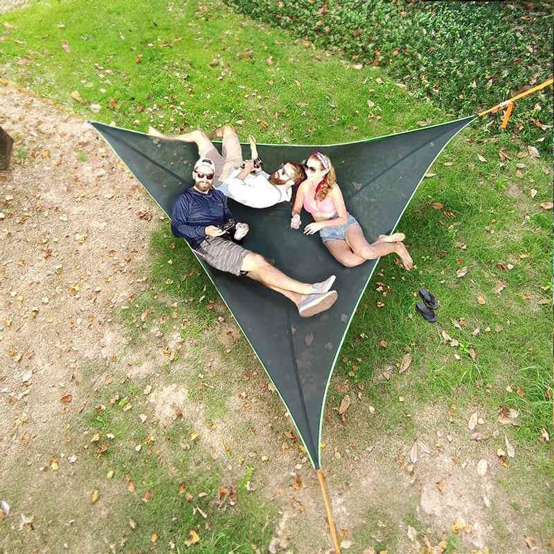 The Apex: 3-Point Heavy-Duty Suspended Mesh Hammock