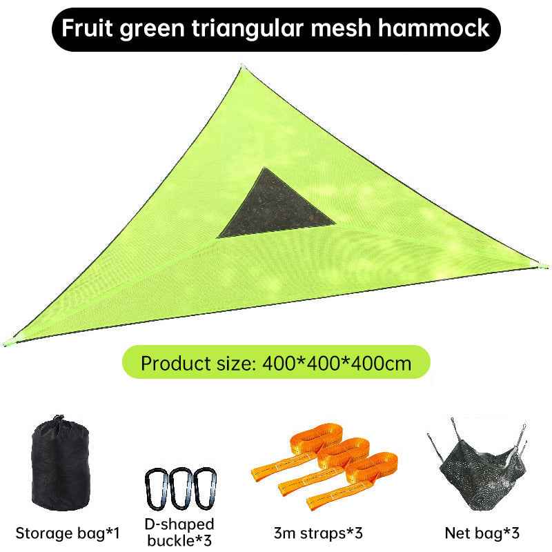 The Apex: 3-Point Heavy-Duty Suspended Mesh Hammock