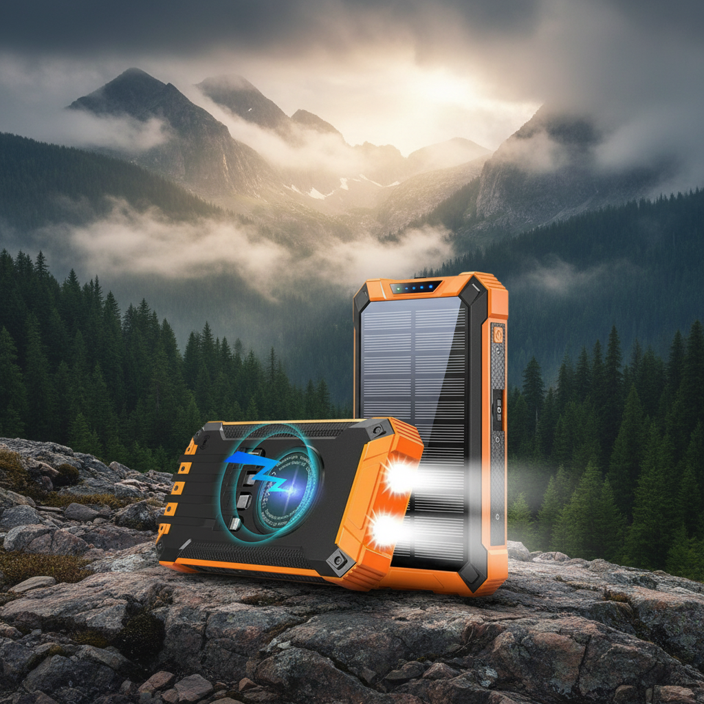 Wireless Solar Power Bank 20000 mAh for Ultimate Portability and Convenience