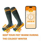 Bluetooth Heated Socks for Outdoor Skiing - Electric Heating Warm Socks