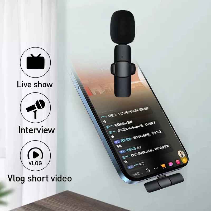 Buttonhole Wireless Lavalier Microphone for Clear AudioRecording
