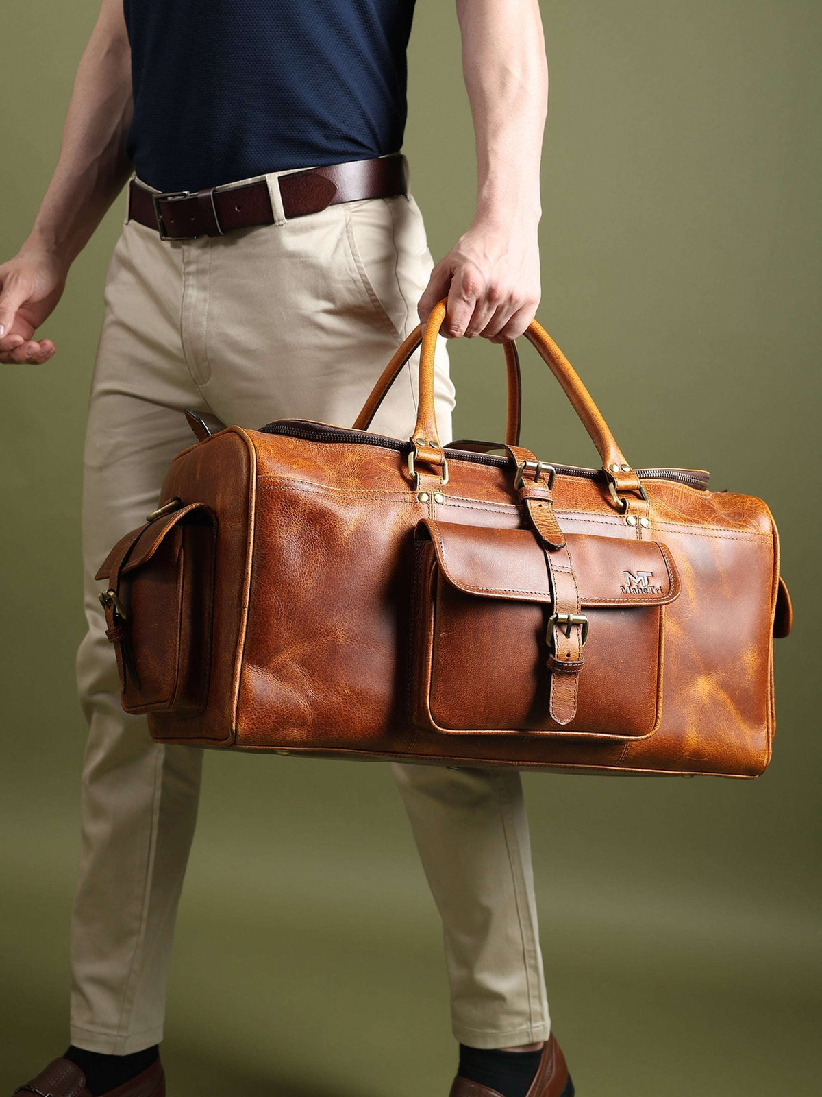 Berlin Leather Weekender Duffle Bag - Built for the Rough - Clear Water Trading Co.