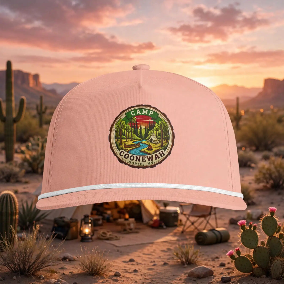 Camp Coonewah Sunwashed Rope Style Trucker Hat