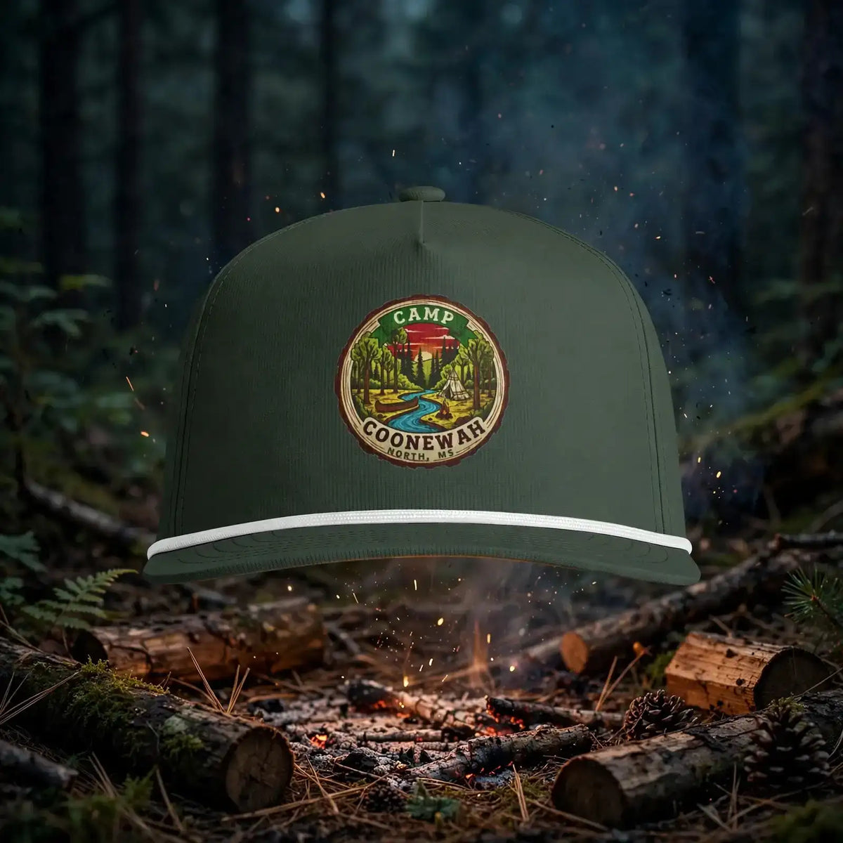 Camp Coonewah Sunwashed Rope Style Trucker Hat