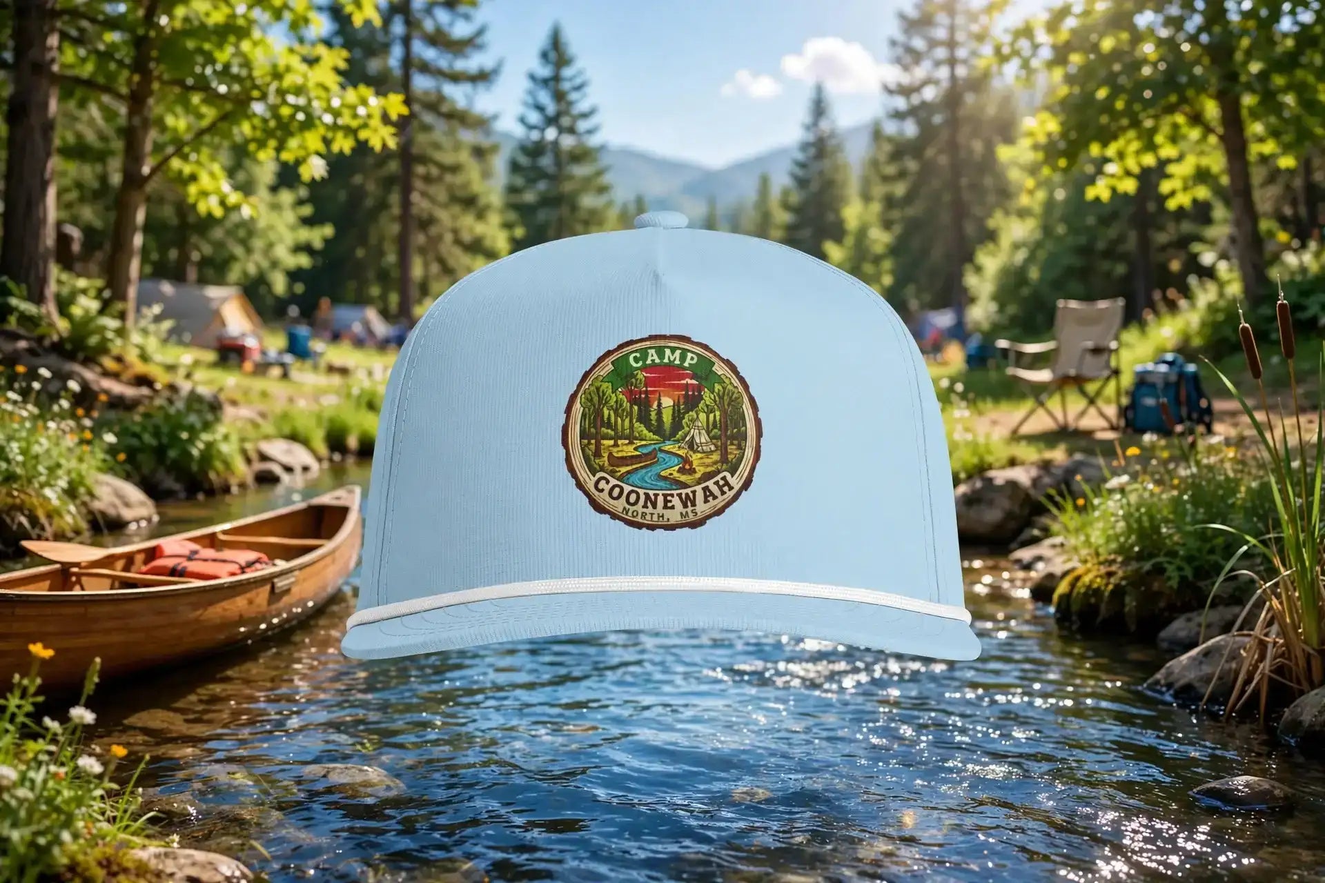 Camp Coonewah Sunwashed Rope Style Trucker Hat