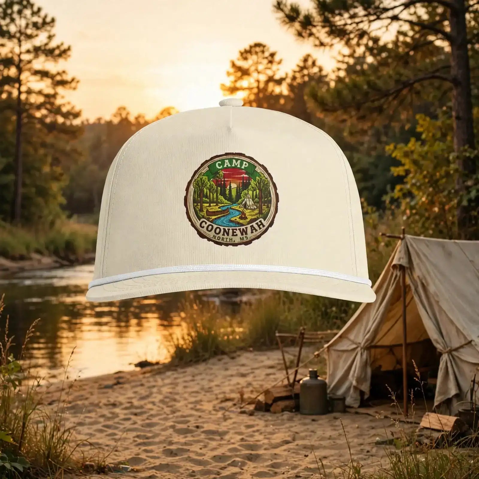 Camp Coonewah Sunwashed Rope Style Trucker Hat