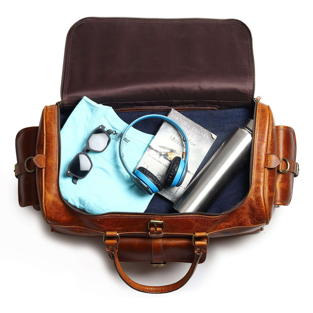Berlin Leather Weekender Duffle Bag - Built for the Rough - Clear Water Trading Co.