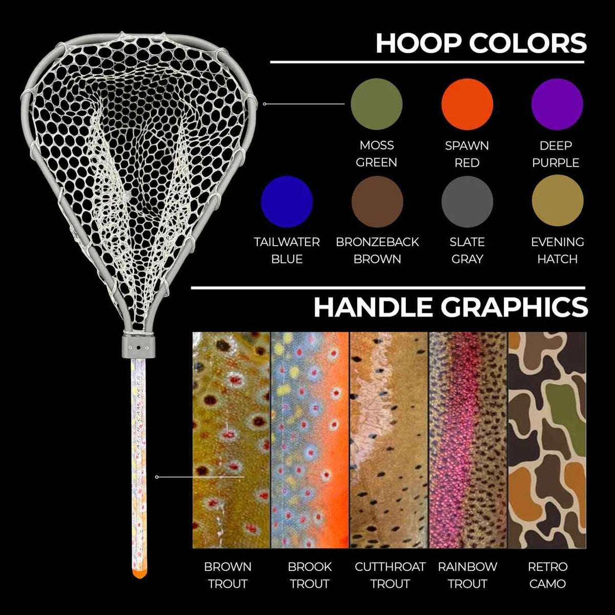 Catch Cam Wading Creek Net - Trout Fishing Landing Net