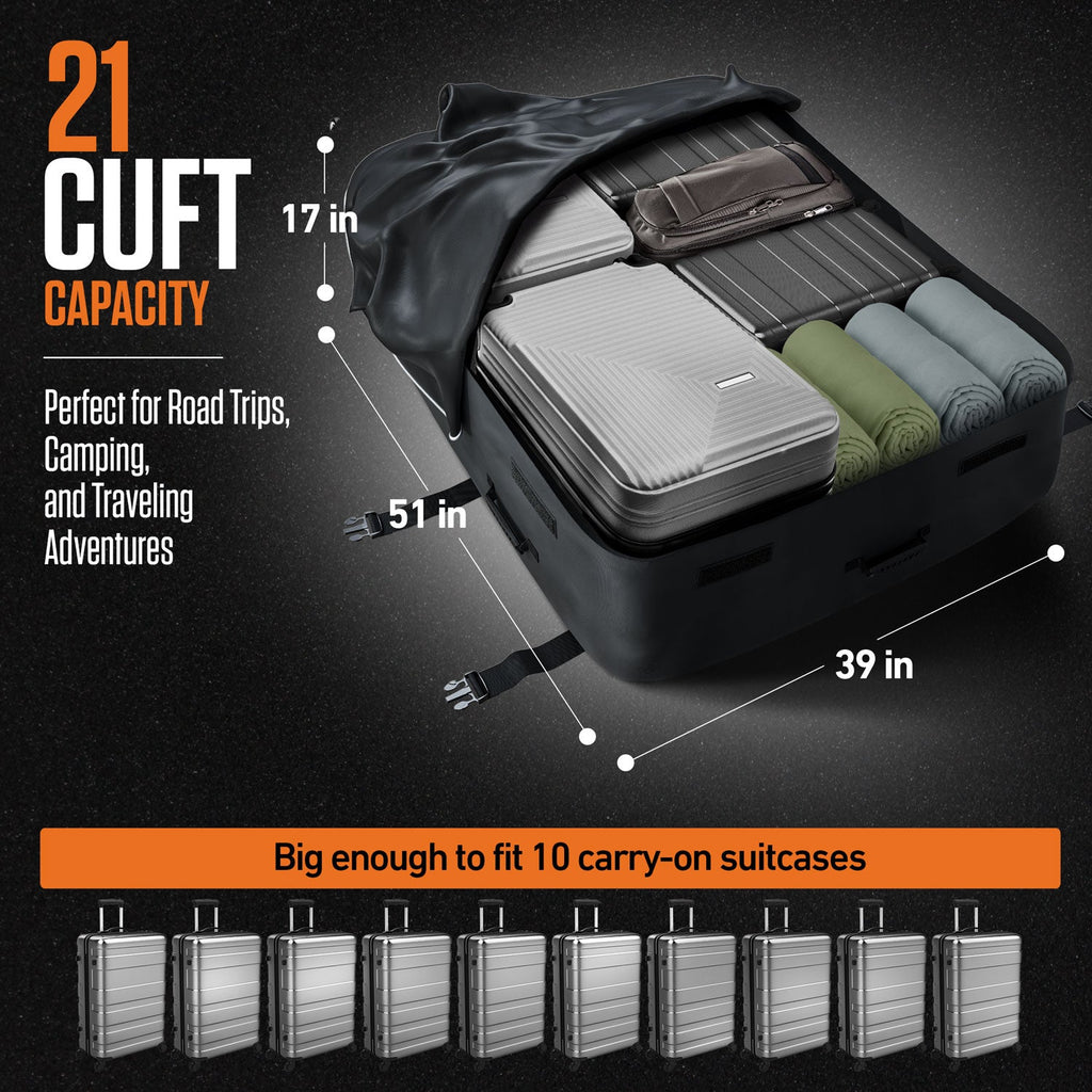 Clear Water Trading Co. — 21 cu ft Waterproof Rooftop Cargo Carrier
