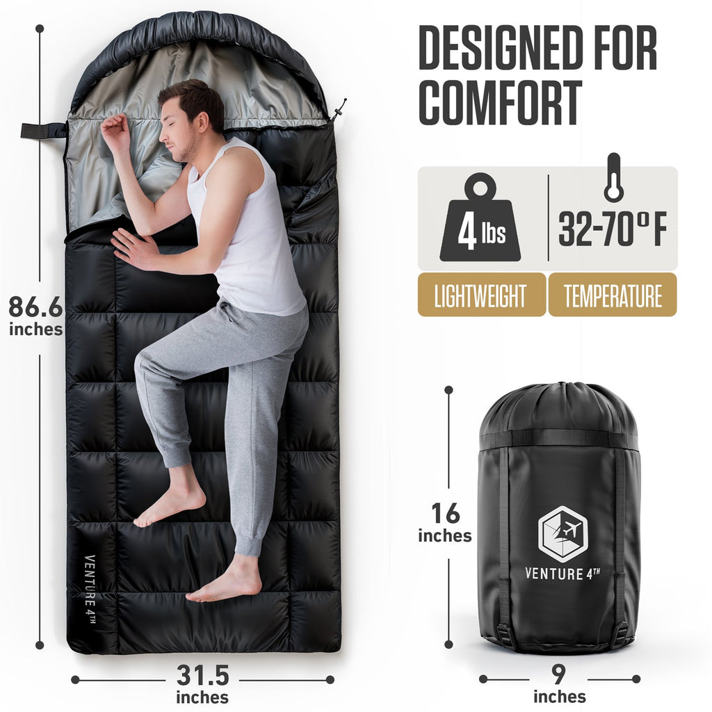 Clear Water Trading Co. — XXL Sleeping Bag for Big & Tall Campers