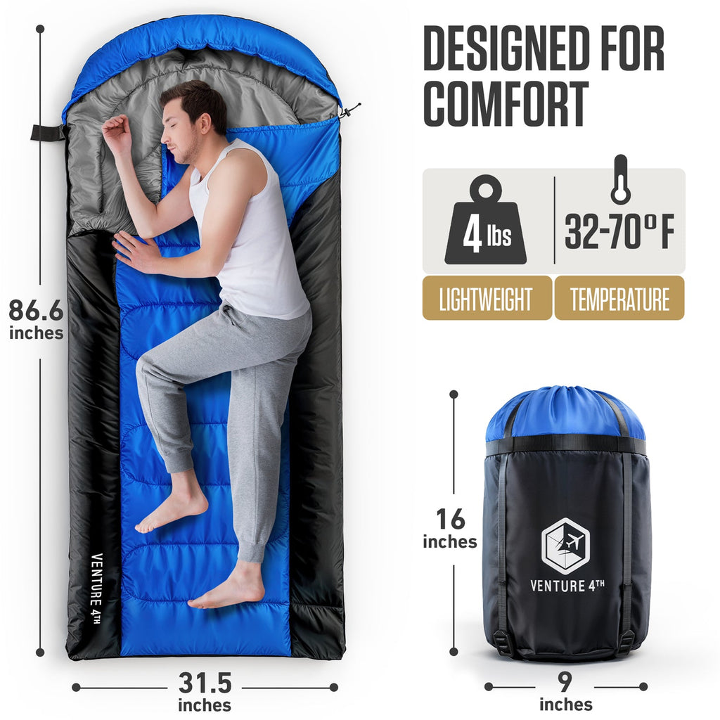 Clear Water Trading Co. — XXL Sleeping Bag for Big & Tall Campers