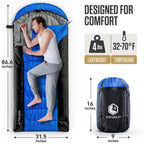 Clear Water Trading Co. — XXL Sleeping Bag for Big & Tall Campers