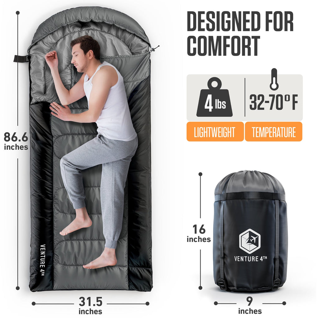 Clear Water Trading Co. — XXL Sleeping Bag for Big & Tall Campers