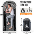 Clear Water Trading Co. — XXL Sleeping Bag for Big & Tall Campers