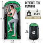 Clear Water Trading Co. — XXL Sleeping Bag for Big & Tall Campers