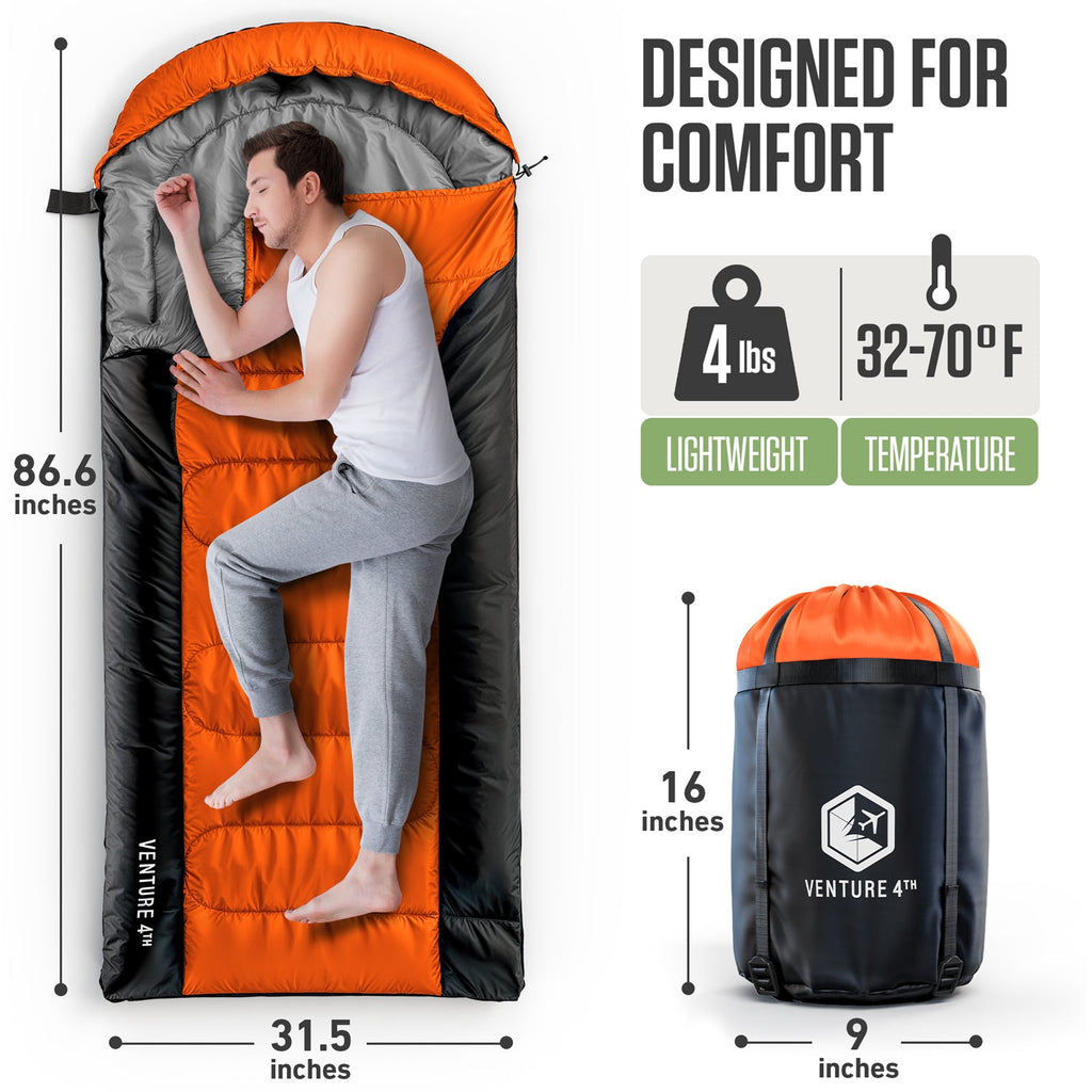 Clear Water Trading Co. — XXL Sleeping Bag for Big & Tall Campers