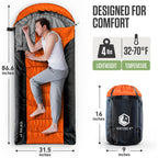 Clear Water Trading Co. — XXL Sleeping Bag for Big & Tall Campers