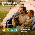 Clear Water Trading Co. — Double Sleeping Bag for Camping & Outdoor Adventure