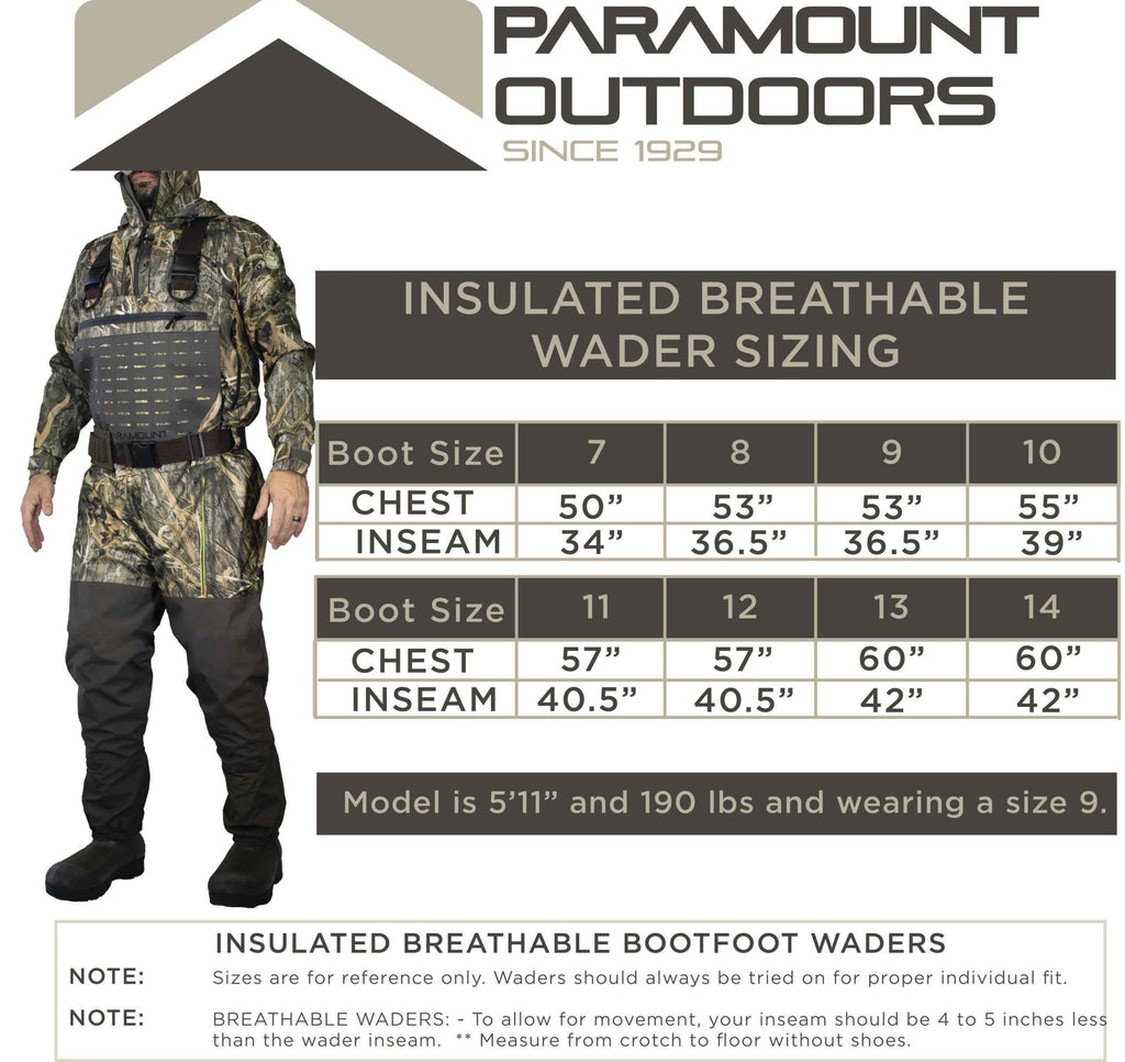 SUMMIT Insulated Breathable Camo Hunting/Fishing Wader 1600g
