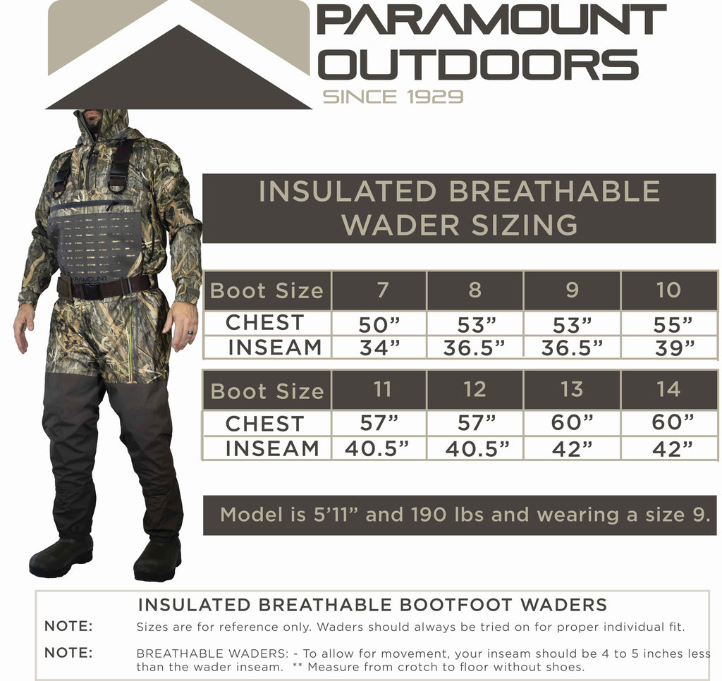 SUMMIT Insulated Breathable Camo Hunting/Fishing Wader 1600g