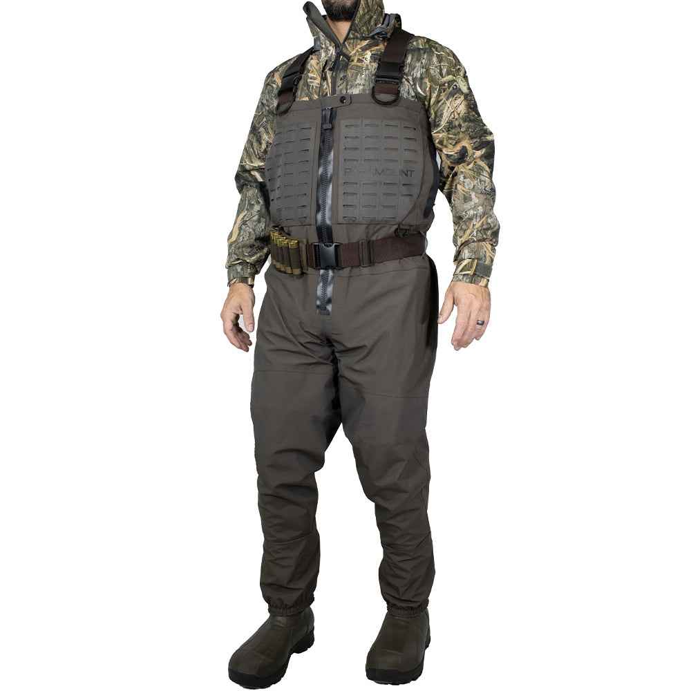 PINNACLE Zippered Breathable Camo Hunting/Fishing Wader 1200g