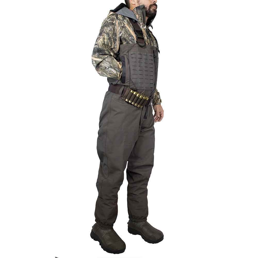 PINNACLE Zippered Breathable Camo Hunting/Fishing Wader 1200g