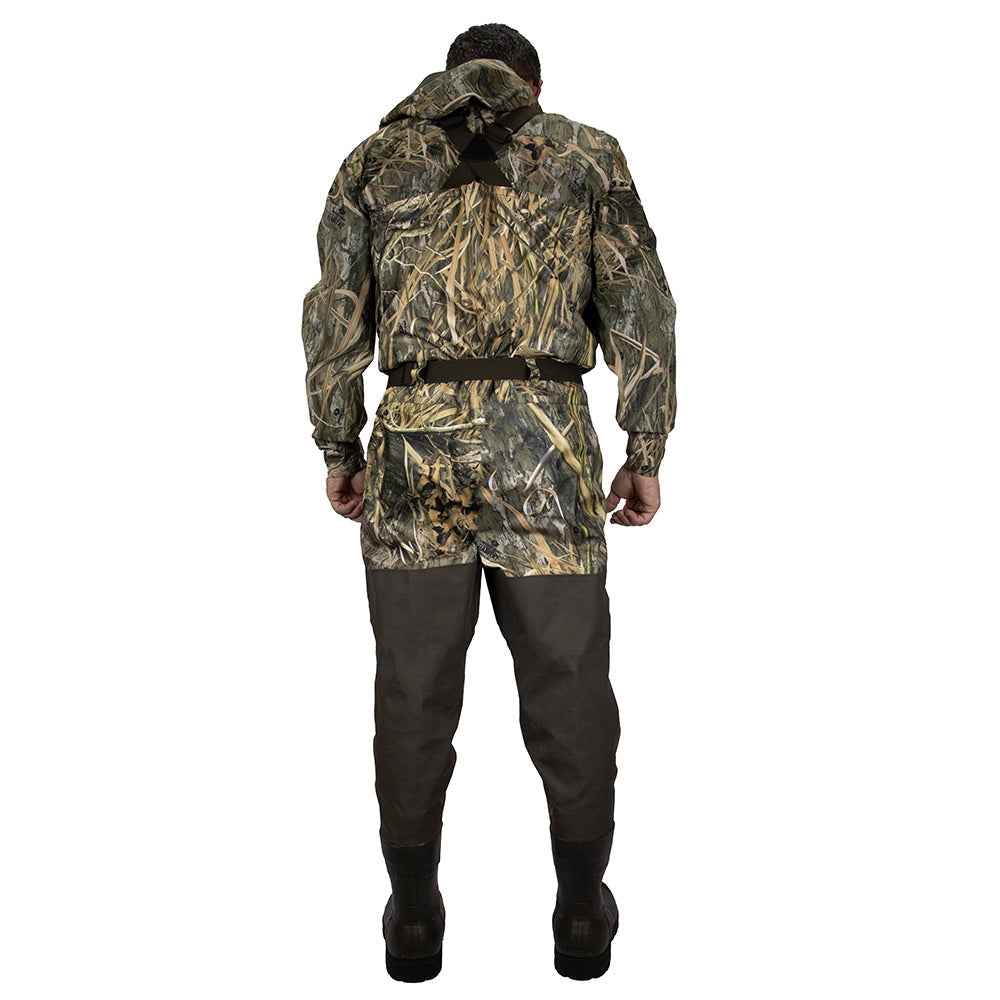 PINNACLE Zippered Breathable Camo Hunting/Fishing Wader 1200g