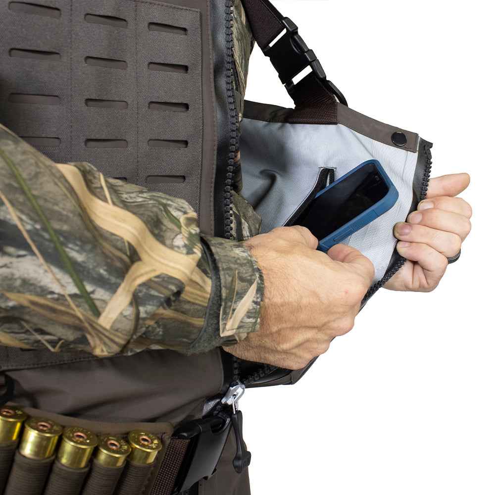 PINNACLE Zippered Breathable Camo Hunting/Fishing Wader 1200g