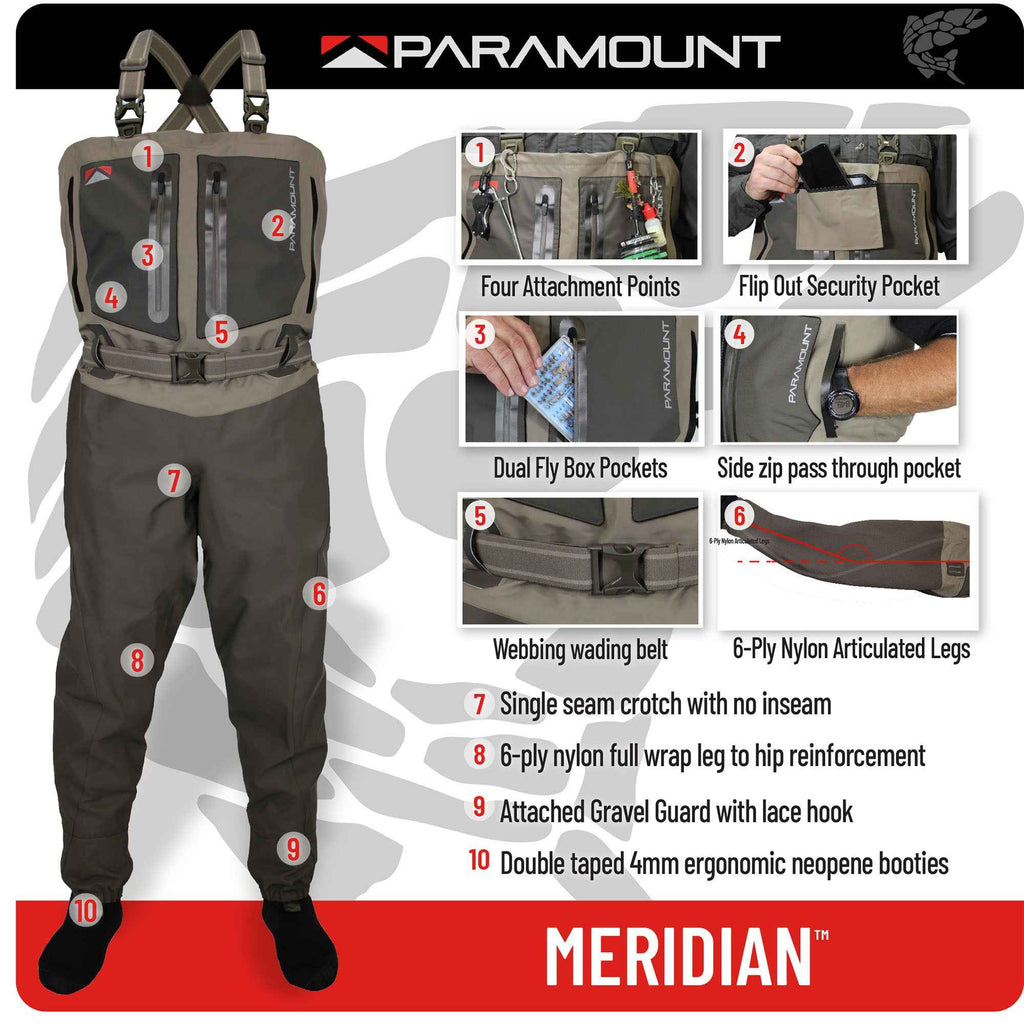 MERIDIAN Hunting/Fishing Breathable Chest Wader