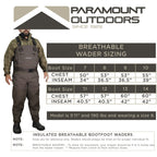 Paramount Outdoors GWT Breathable Chest Waders with 800g Thinsulate Boots