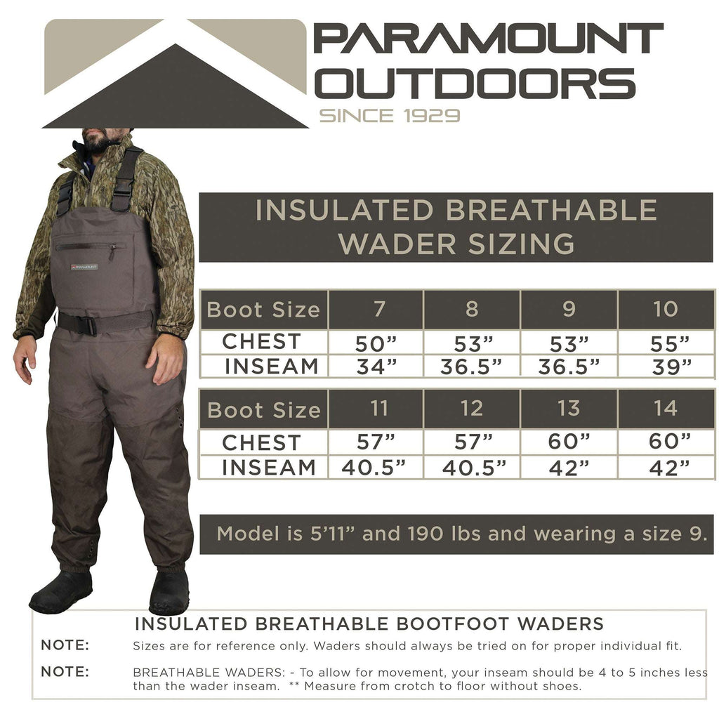 BUFFALO - Insulated Breathable Chest Waders with 1200g Boots - Clear Water Trading Co.