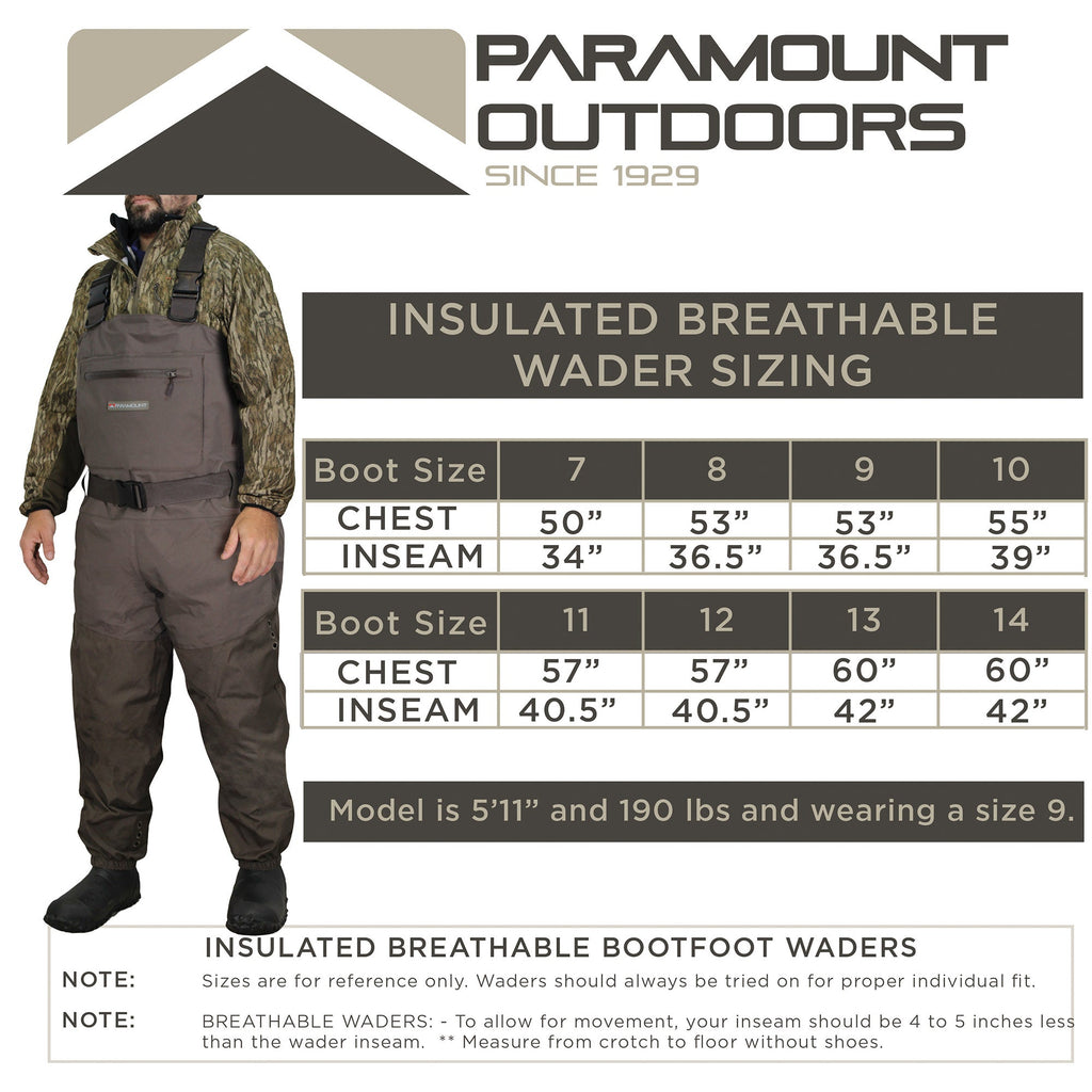 BUFFALO - Insulated Breathable Chest Waders with 1200g Boots