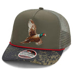 Pheasant Upland 5-Panel Trucker Rope Cap - Stylish Pheasant Trucker Cap for Outdoor Adventures