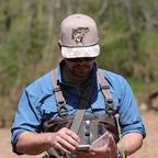 Brown Trout Fly Fishing Cap - 5-Panel Trucker Rope Hat