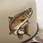Brown Trout Fly Fishing Cap - 5-Panel Trucker Rope Hat