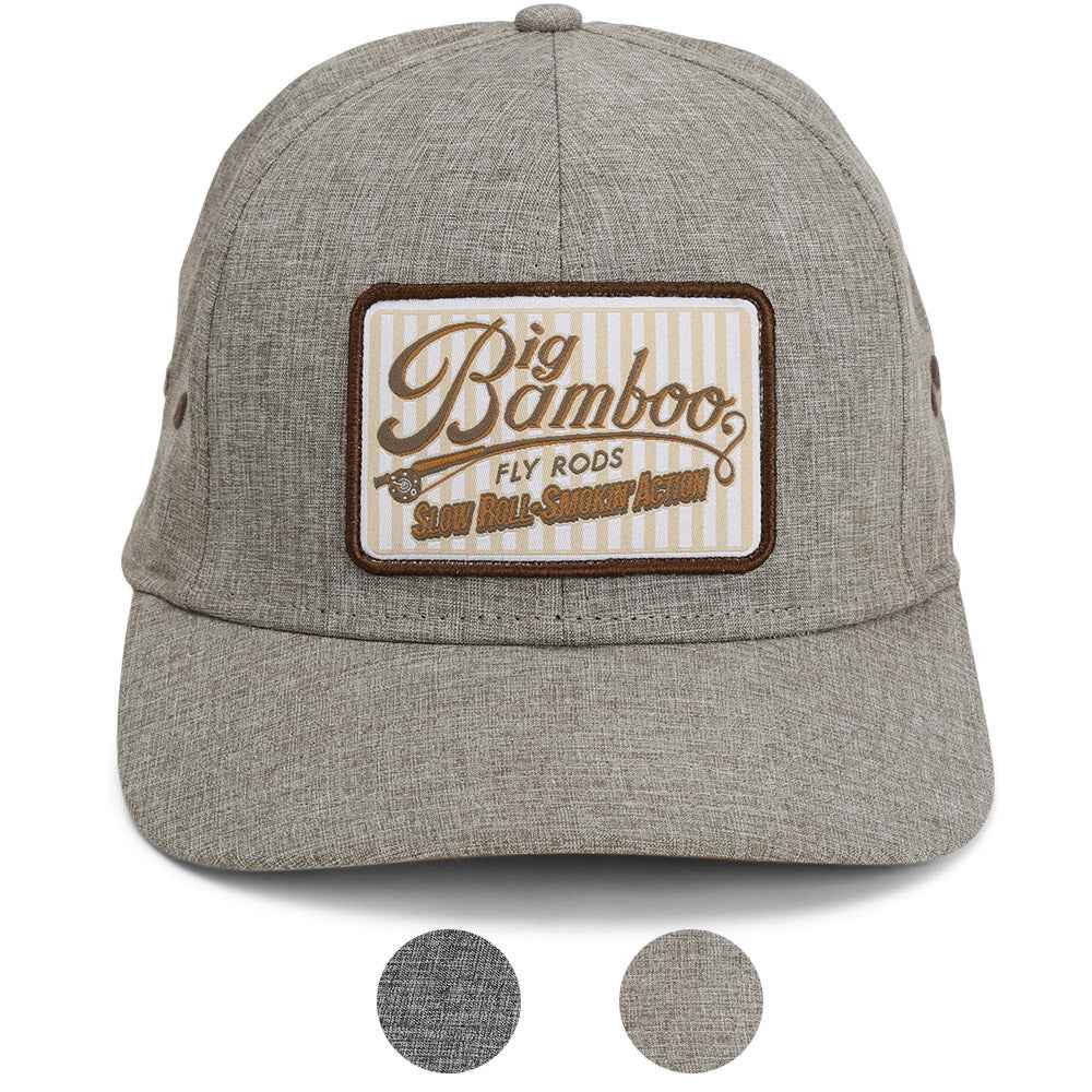 Big Bamboo Fly Rod Heathered Snap-Back 6-Panel Fly Fishing Patch Cap